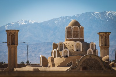 Irānas ēku slavenā vēja tuneļu sistēma. Kashan, Boroujerdi House.