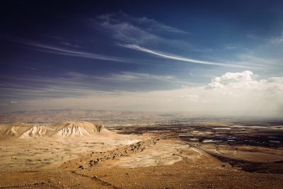 Skatupunkts uz Jordānas upes ieleju. Palestīna, Rietumkrasts.